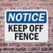 Signmission Keep Off Fence, 10 in W x Rectangle, Plastic OS-2PACK-NS-P-710-L-13820 - alternate 7